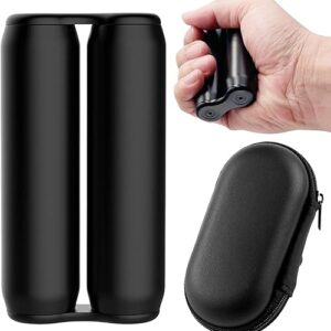 Acdolf Fidget Roller für Erwachsene - Sensorisches Handspielzeug gegen Stress & Angst, Geräuschlose Büro-Entspannung mit Flugzeugaluminium (Schwarz)