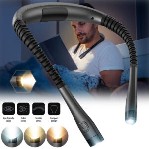 LED Leselampe Hals Bett Buchlampe Leselicht Halslampe Wiederaufladbar Dimmbar