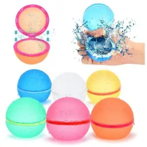 Wiederverwendbare Wasserballons, magnetischer, schnell befüllbarer Wasserballon, nachfüllbare, selbstdichtende Wasserbomben-Spritzbälle für Kinder, Schwimmbad