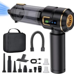 Handstaubsauger Akku, Autostaubsauger Kabellos 27000Pa Mini Staubsauger, Aufladbar Tragbar Leicht Auto Staubsaug Stark, 220000 U/min Elektrische Staubgebläse für den Auto,Küche,PC, Sofa, Büro