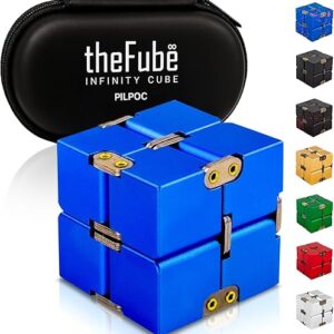 PILPOC theFube Fidget Toy - Premium Qualität Fidget Toys, Stresswürfel mit Exklusiver Schutzhülle, Anti-Stress Würfel , ADHS Spielzeug für Kinder und Erwachsene, Blau